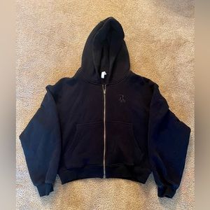 P’TULA Black Sherpa Hoodie